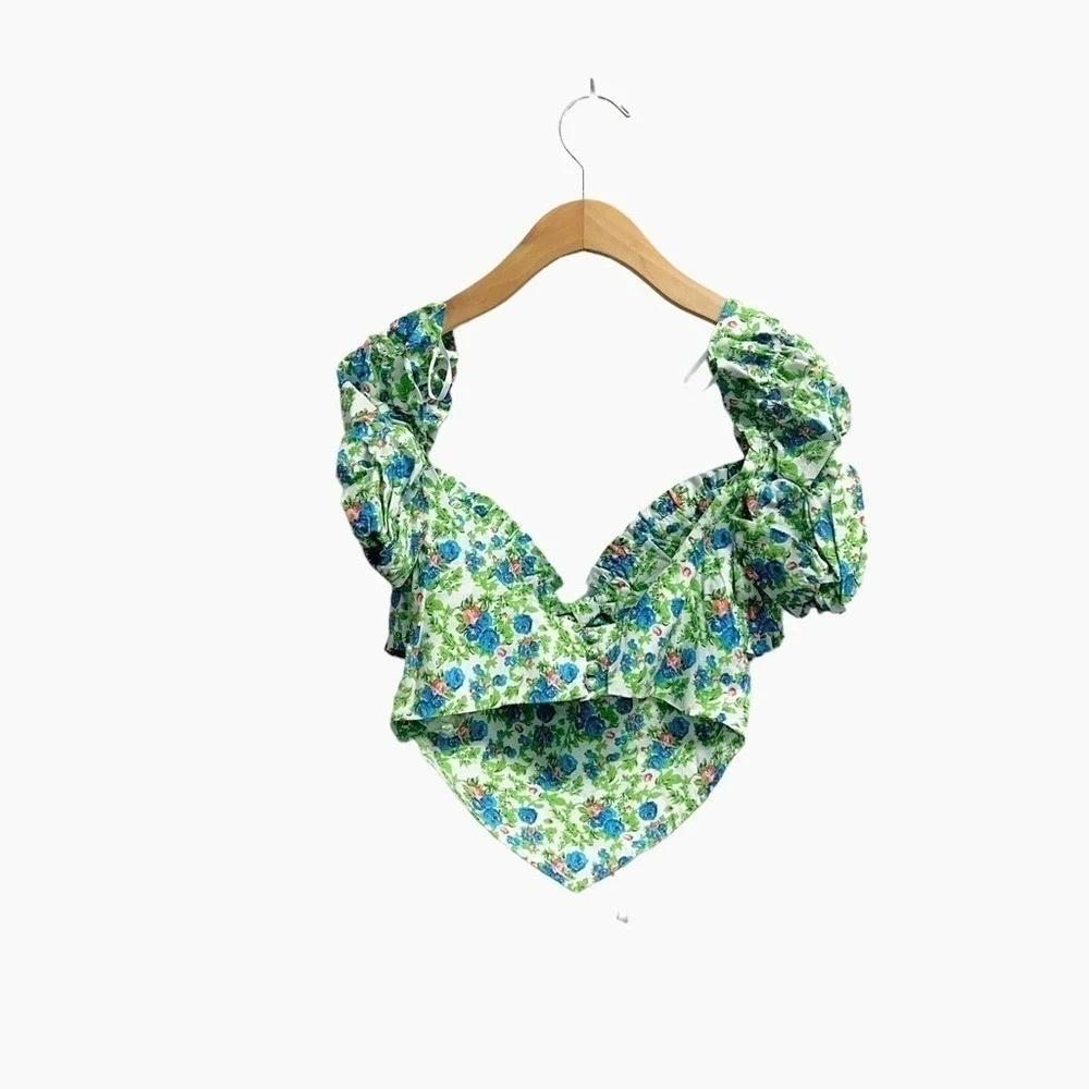 NWT House of Sunny‎ Floral Bandana & Hot Pants Set Size 2